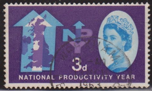 Gran Bretaña 1962 Scott 388 Sello º 2 Flechas y Mapa de las Islas Grande Bretagne Great Britain 